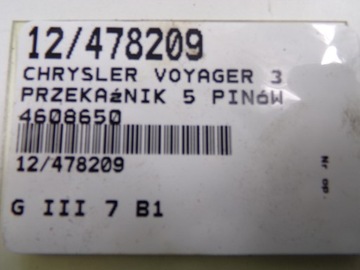 CHRYSLER VOYAGER 3 III GS 95-01 RELÉ MODUL 4608650