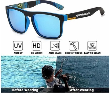 Shimano Lumina Поляризационные ОЧКИ UV400 Защита УНИСЕКС Синие