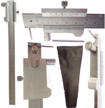 SUWMIARKA TRASERSKA Z RYSIKIEM 200MM L200 0,1 INOX