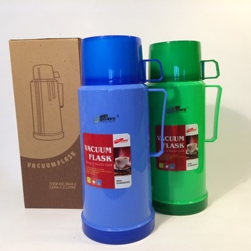 ПЛАСТИКОВЫЙ ТЕРМОС ДЛЯ ЧАЯ, КОФЕ, СТЕКЛЯННАЯ ВСТАВКА, 1.0Л