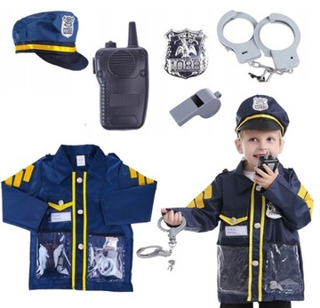 ZESTAW POLICYJNY POLICJANTA STRÓJ KASK POLICYJNY AKCESORIA