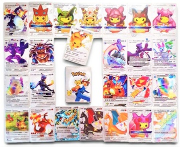 KARTY POKEMON SREBRNE 25 szt zapakowane plastikowe