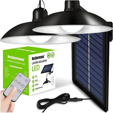 LAMPA SOLARNA 2x ŻYRANDOL LED WISZĄCA OGRODOWA