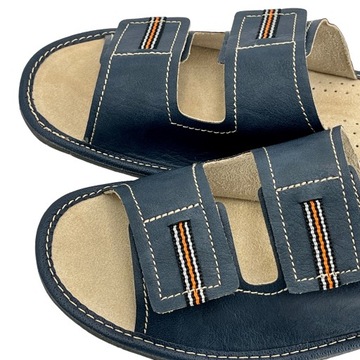 Papuče šľapky pánske sandále na suchý zips nastaviteľné 46