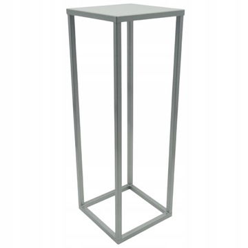 SIMPLE-16 Kwietnik 70cm metalowy srebrny 1-poziomowy
