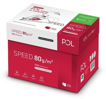 5x Papier ksero do drukarek A4 Polspeed 2500 ark