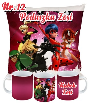 КОМПЛЕКТ ПОДУШКА + КРУЖКА БОЖЬЯ КОРОВКА ЧЕРНЫЙ КОТ N8