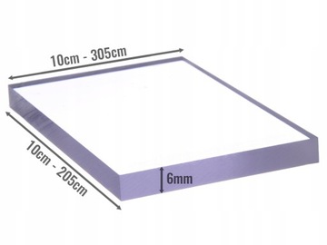 БОЛЬШОЕ КОЛИЧЕСТВО — ТВЕРДЫЙ УФ-ПОЛИКАРБОНАТ 6 мм — Изготовлено на заказ