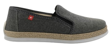 Espadryle BIG STAR JJ176009 buty wsuwane szare