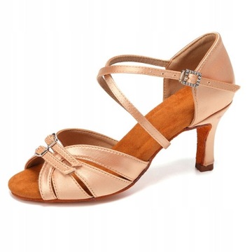 ТУФЛИ ДЛЯ ЛАТИНСКИХ ТАНЦЕВ НА МЯГКОМ КАБЛУКЕ 7,5 СМ