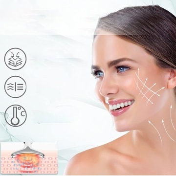 masażer 3w1 modelowanie lifting twarzy podbródka v shape światło led