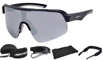 OKULARY ARCTICA S-339 ROWEROWE DUŻE SZKŁO LUSTRZANKA FILTRY UV