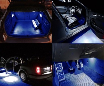 СВЕТОДИОДНЫЙ ДВЕРНОЙ ФОНАРЬ AUDI A3 A4 A6 СИНИЙ