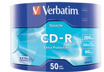 Płyty Verbatim CD-R Extra Protection 700MB 50 szt.