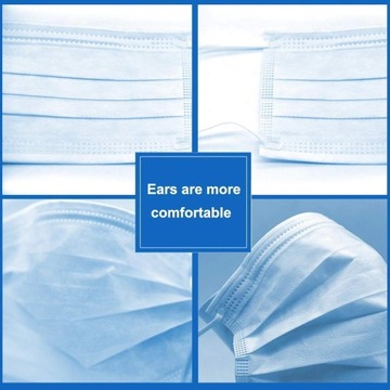 MASKA MASECZKA OCHRONNA 3WARSTWOWA NA TWARZ różowa