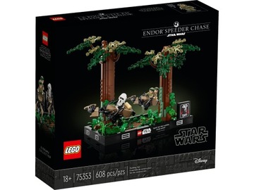 LEGO STAR WARS - DIORAMA - POŚCIG NA ŚCIGACZU PRZE