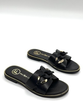 Klapki damskie czarne Filippo 6218 39