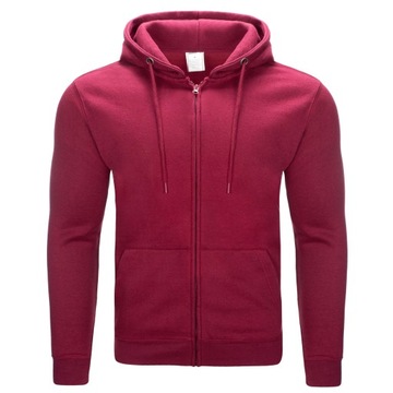 BL08 r. XL GŁADKA ROZPINANA BLUZA Z KAPTUREM