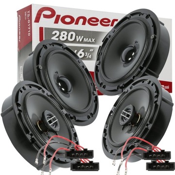 GŁOŚNIKI PIONEER 4SZT VW PASSAT B5 GOLF 4 PRZÓD TY
