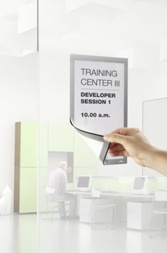 RAMKA INFORMACYJNA PLAKATOWA SAMOPRZYLEPNA MAGNETYCZNA Duraframe A4 x 4 szt