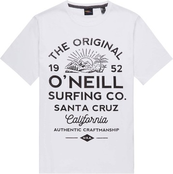 O'NEILL t-shirt męski biały nadruk bawełna S