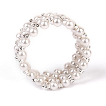 Duży Pereł Ślub Kryał Rhinestone