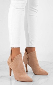 БЕЖЕВЫЕ ЗАМШЕВЫЕ БОТИНКИ 36