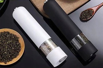 ЭЛЕКТРИЧЕСКАЯ МЕЛЬНИЦА ДЛЯ ПЕРЦА И СОЛИ, СПЕЦИИ, СВЕТОДИОДНАЯ ПОДСВЕТКА, НАБОР 2 ШТ.