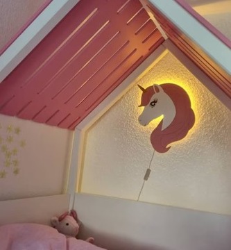 Детский светодиодный деревянный ночник UNICORN