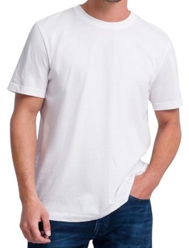 Koszulka T-Shirt męski klasyczny bez napisów PIERRE CARDIN biały r. 3XL