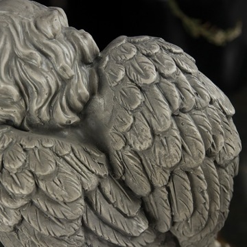 СЕРАЯ ГИПСОВАЯ ФИГУРКА Гробница СОЛНЕЧНАЯ СВЕТОДИОДНАЯ ЛАМПА