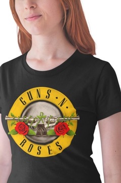 KOSZULKA GUNS N ROSES T-SHIRT CZARNA DAMSKA XXL w1