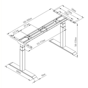 Электрический каркас стола Spacetronik SPE-223G