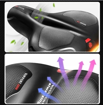 WYGODNE SIODEŁKO ROWEROWE SIODŁO SPORTOWE MIĘKKIE SZEROKIE EXTRA WENTYLACJA