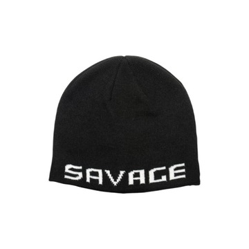 SAVAGE GEAR CZAPKA LOGO BLACK WHITE