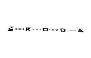 NÁPIS SKODA ČERNÁ NA KRYT ZADNÍ OCTAVIA 4 ORIGINÁLNÍ