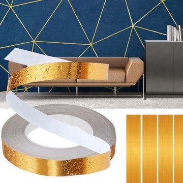 Лента Декоративная Полоса Декоративная Самоклеящаяся Золотой декор 2 см х 50 м