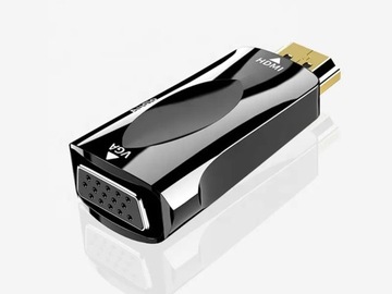 АДАПТЕР-ПРЕОБРАЗОВАТЕЛЬ С HDMI НА VGA D-SUB АУДИО ЗВУК МИНИ-ДЖЕК