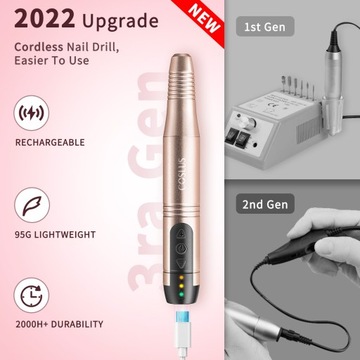 PROFESJONALNA FREZARKA DO PAZNOKCI MANICURE ZESTAW