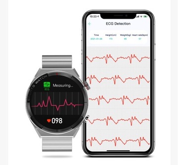 Zegarek męski SMARTWATCH NFC ROZMOWY 3 PASKI PL