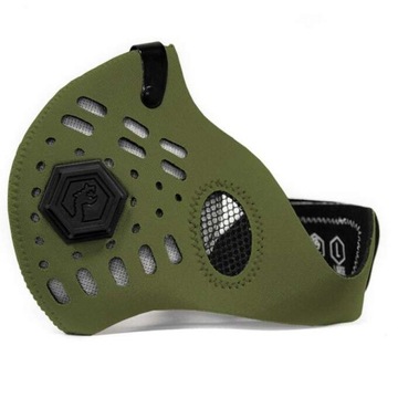 Maska antysmog N99 Dragon Sport II Army Green S + dodatkowy filtr N99