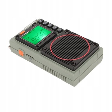 Pełnozakresowe Radio Bass Stereo SOS Alarm Przen