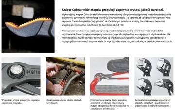 Knipex Cobra 87 01 400 Регулируемые трубогубцы
