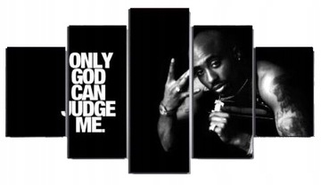 Tryptyk obraz na płótnie 2Pac Tupac Amaru 50x25cm