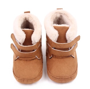 ЗИМНЯЯ ОБУВЬ сапоги для мальчиков БОТИНКИ ДЛЯ МАЛЬЧИКОВ 0-6 месяцев 11см 17/18 КОРИЧНЕВЫЕ