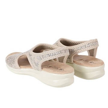 Sandały Sanital Flex 8056.17 Beige - Elastyczne Lekkie Obuwie Damskie R.39