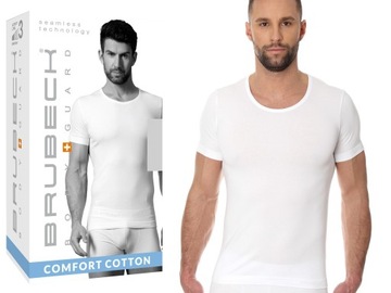 BRUBECK comfort koszulka kr. ręk SS00990A biała XL
