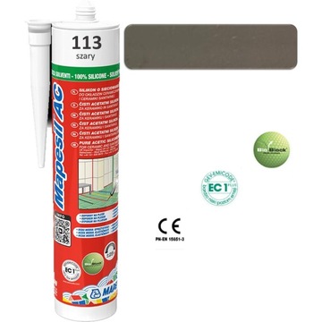 Silikon sanitarny MAPESIL AC 310ml - kolor 113 SZARY