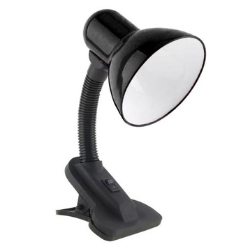 Lampka biurkowa E27 z klipsem do blatu biurka BLACK
