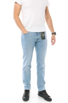 LEE spodnie TAPERED regular BLUE jeans SLIM FIT MVP _ W33 L30